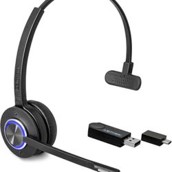 LH470 – Wireless Computer Headset with Microphone – Zoom and Teams Headset 
