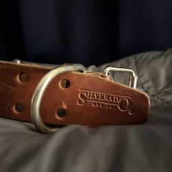 Heavy-Duty Silverado Leather Spiked Dog Collar – Large/XL (2.5” Wide)