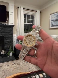 Men’s 41mm Fully Iced Moissanite Automatic Watch