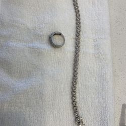 Ladies bracelet and ring