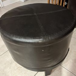 Leather Ottoman 