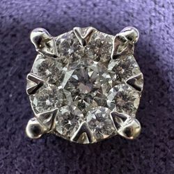 Diamond Extra Sparkle Earrings Real In 14k White Gold- Ben Bridges 