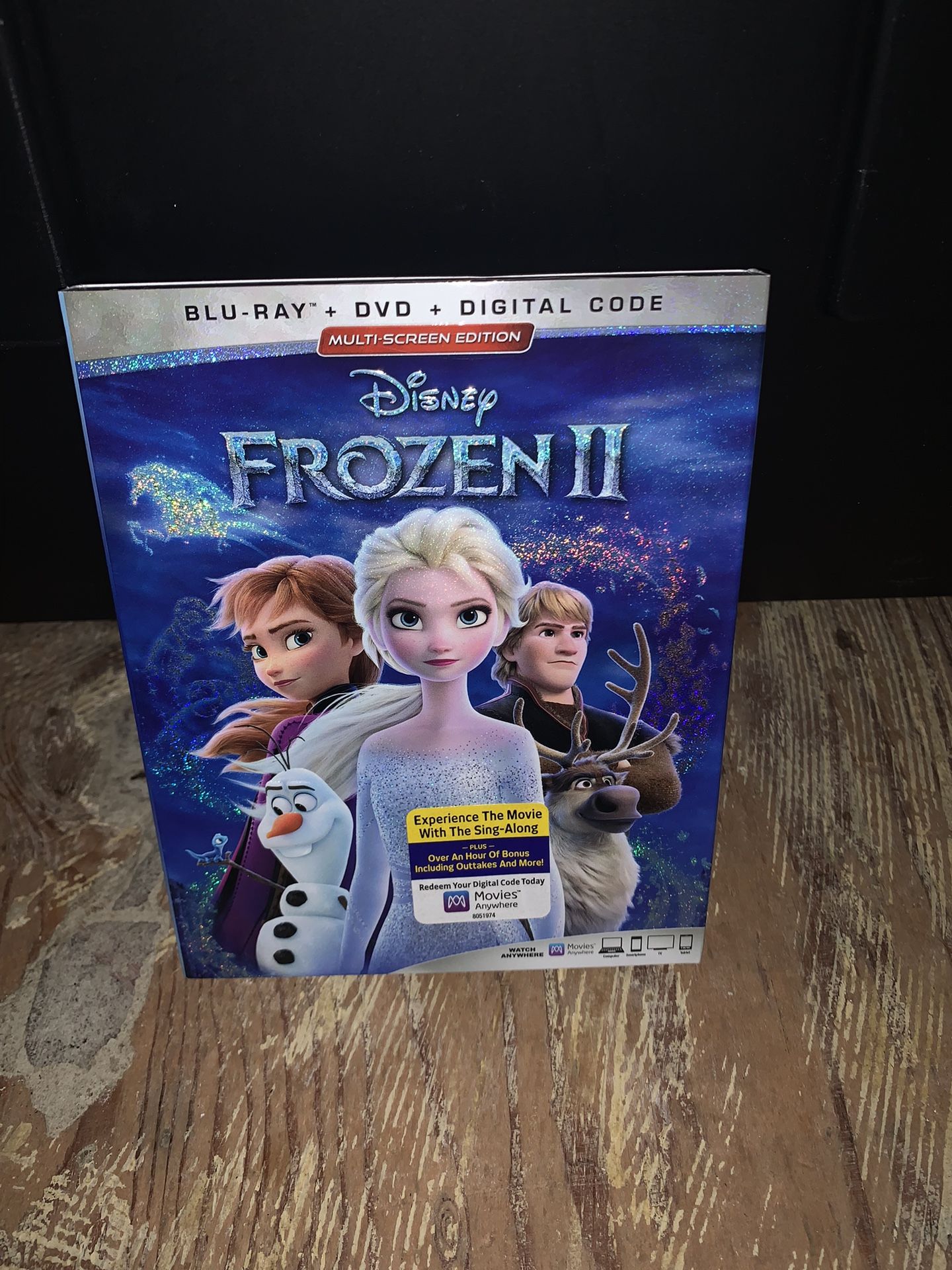 Frozen 2 II Disney Blu ray, DVD, Digital Code