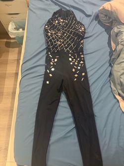 Black & Silver Rhinestone Dance Jumpsuit