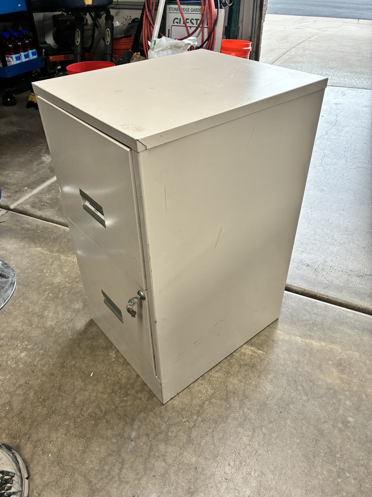 Two Drawer File Cabinet With Lock