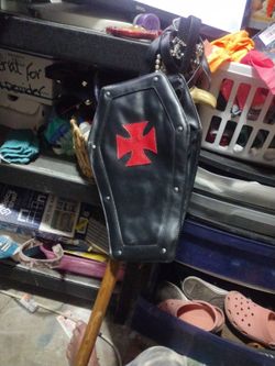 Iron Cross Black Coffin Purse