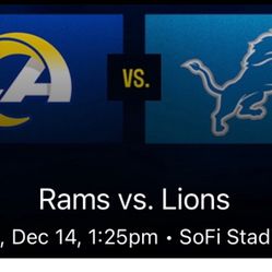 RAMS VS LIONS DEC 14, 2025