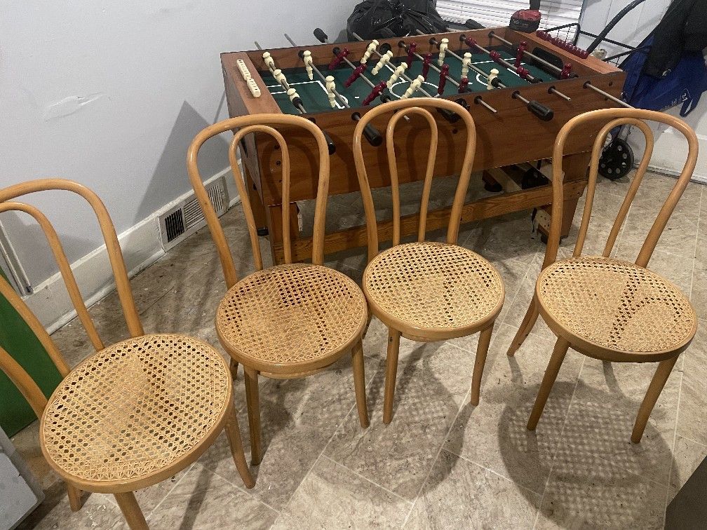 Set Of Four Vintage Bistro Chairs From Zpm Radomsko