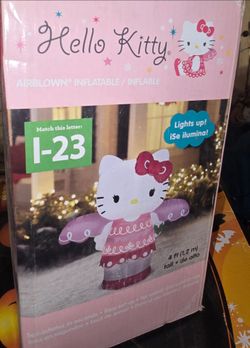 Brand New Hello Kitty Christmas Airblown Inflatable 4 ft