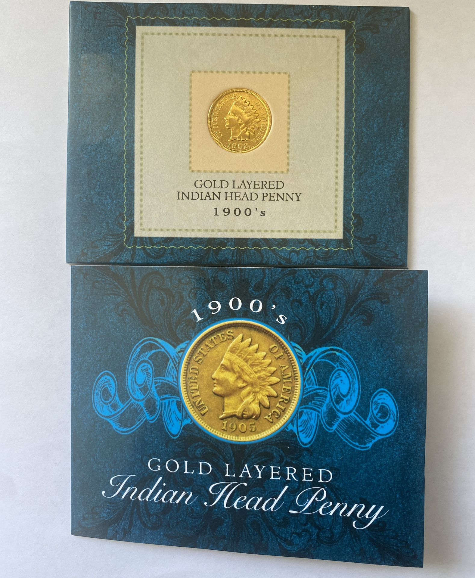 1902 Gold-Layered Indian Head Penny – Authentic U.S. Coin