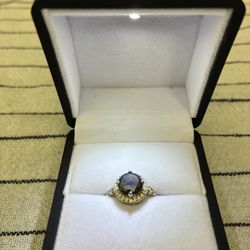 Natural Black Diamond Ring 