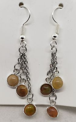 Natural Moonstone Dangle Earrings