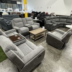 Premium Recliner 3Pcs Living Room Set / Juego De Sala De Estar De 3 Piezas Reclinable Premium