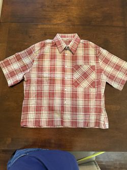 Cropped Button-up red/white