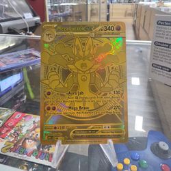 Mega Lucario ex 188/132 Gold Secret Rare Pokémon Card