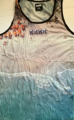 Men summer overall pruned tank top size xl
