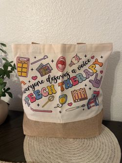 Speech Therapy Canvas Tote Bag