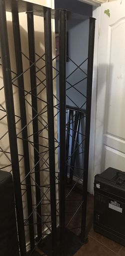 SQ12-72 FeatherLight Black Steel 12" Square Truss - 6' (Pair)