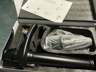 Matte black bath faucet with drain - new - Nellis / Sahara 89142