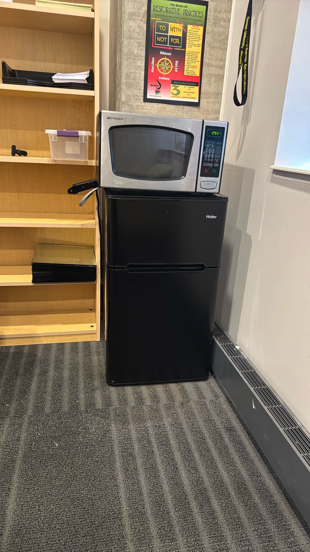 Microwave and Mini Refrigerator 