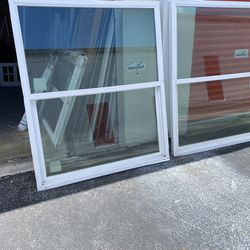 2x JeldWen 53x63 IMPACT INSULATED LOW-e GLASS WINDOWS