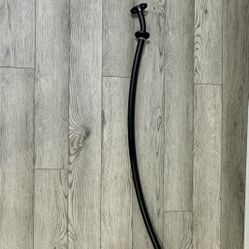Black Matte Curved Shower Rod 