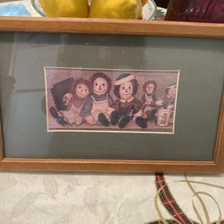 Raggedy Ann and Andy and family Antique photo