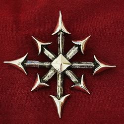 Sterling Silver Chaos Star Pendant 925 Silver Symbol Jewelry New