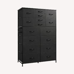 Extra Large Storage Tall 16-Drawer Fabric Dresser
