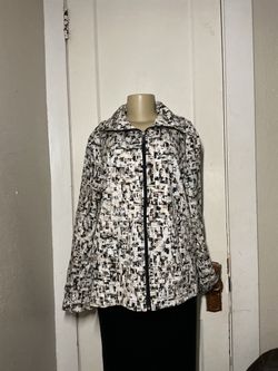 Studio Works black & white abstract geometric print jacket