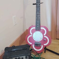 Daisy Rock Flower Guitar With Amp And Stand 