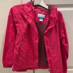 COLUMBIA-Pink Packable RainJacket