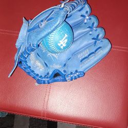 RH Throw t-ball Glove Dodger blue Rawlings 