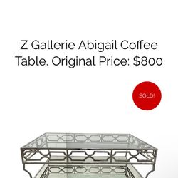 ZGallerie Abigail, Coffee And End Table