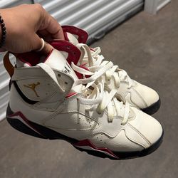 Air Jordan 7 Retro Cardinal White Red Black Size 6.5Y GS