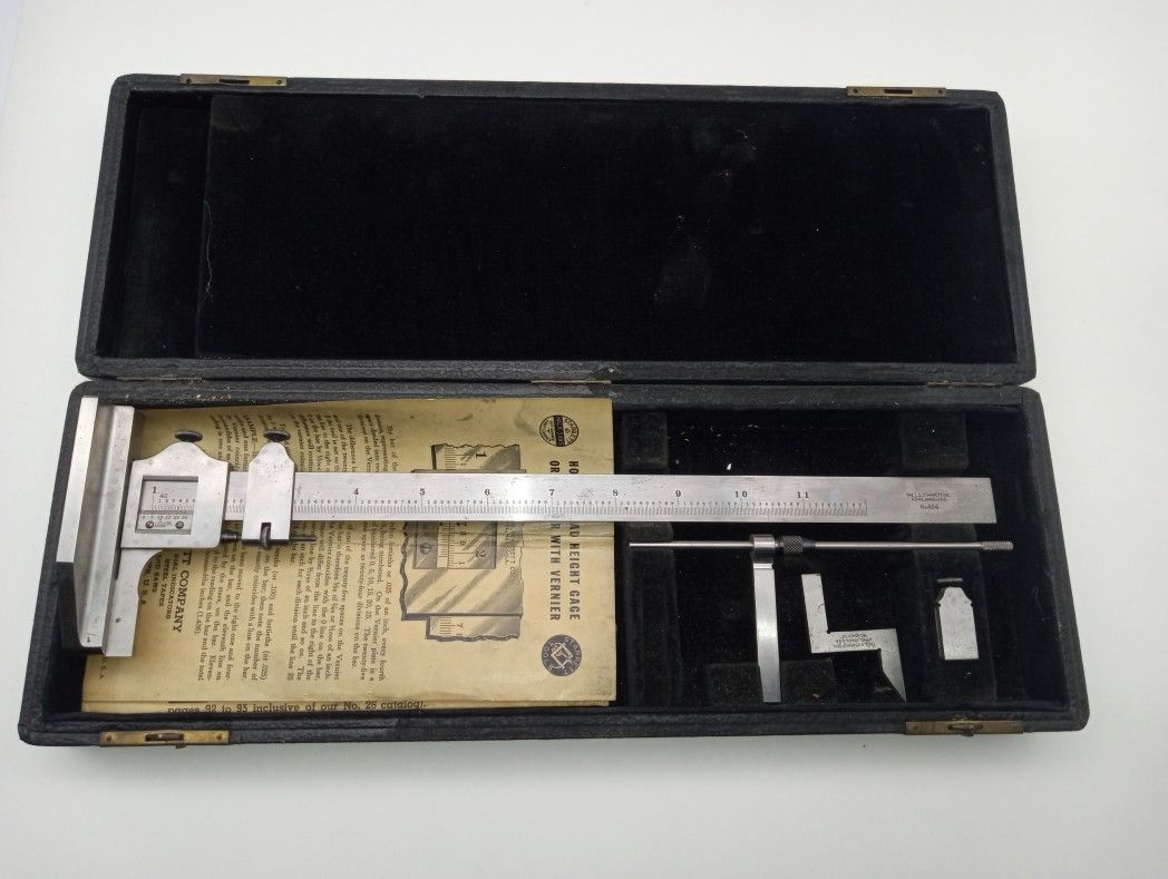 The l.s. starrett co. 12". Vernier height gage. Caliper. No 454.