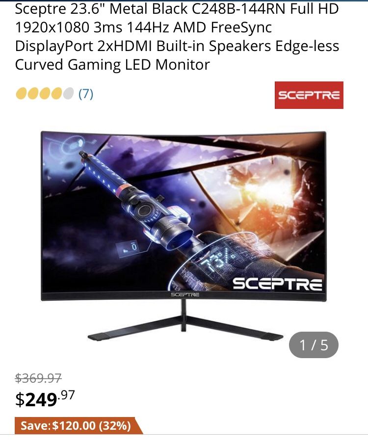 164hz Curved monitor