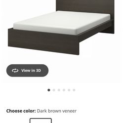 Ikea Queen Malm Bed Frame Black/Brown