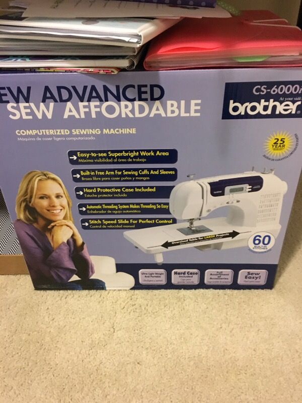 Brother CS6000i Feature-Rich Sewing Machine with 60 Built-In Stitches