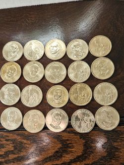 20 Golden Dollars Coins Collectibles Different President's 