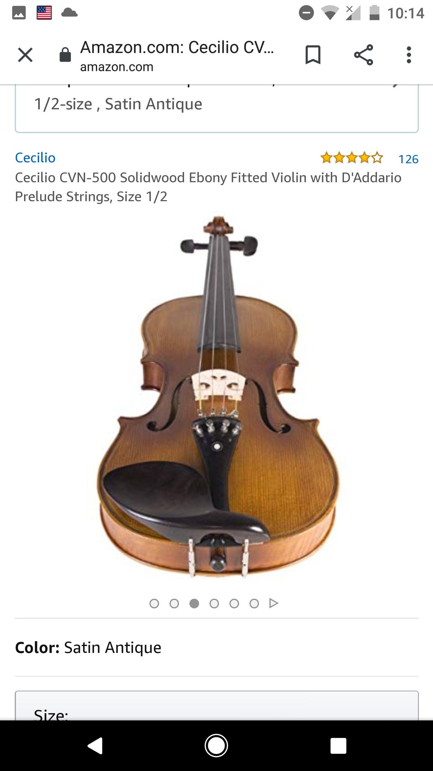 Brand New Cecilio Violin Size 1/2