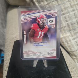 Derion Kendrick Auto Chronicles Prestige Draft Pick Football Card