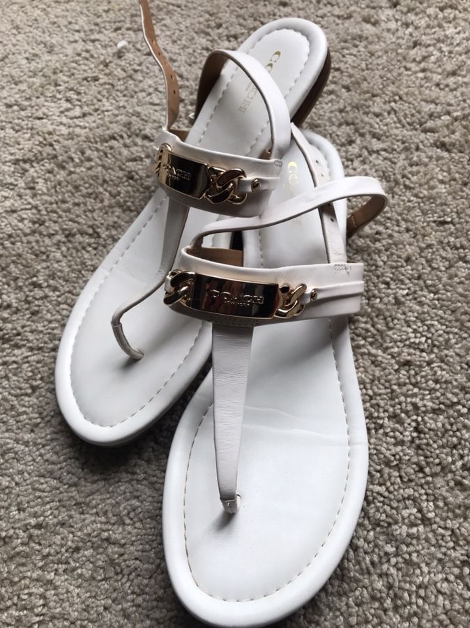 Coach sandals 7.5 white