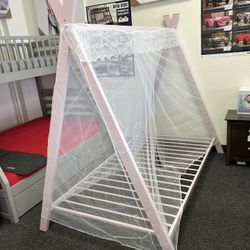 Twin Tent Bed Pink 