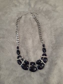 Black and silver necklace