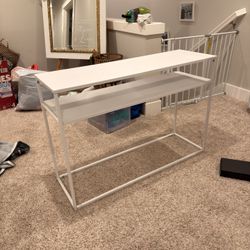 Metal White Console Table