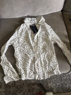 Fashion Nova Polka Dot Button-Up Shirt make a offer