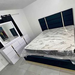 New 4pc bedroom set in box buy now pay later $49 down no credit needed