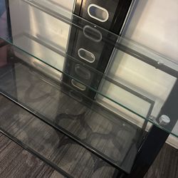 3 Shelf Glass Tv Stand