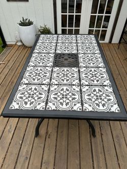 Metal patio table